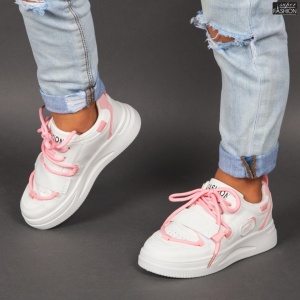 Pantofi Sport Copii ''NCD Fashion C2433-3 White Pink'' - Img 2
