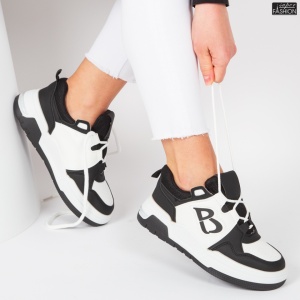Pantofi Sport ''RXR Fashion R-924 White Black" - Img 5