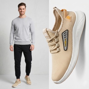 Pantofi Sport "SuperFashion HTMS-41 Beige"