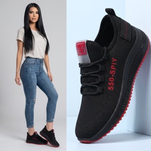 Pantofi sport "SuperFashion HTWM-2 Black Red"