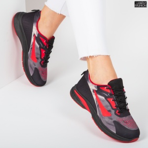 Pantofi Sport ''WE Fashion 390-2 Black Red'' - Img 4