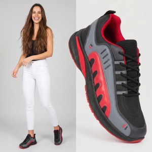 Pantofi Sport ''WE Fashion 391-2 Black Red''
