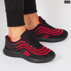 Pantofi Sport "WE Fashion 8815B Black Red'' - Img 2