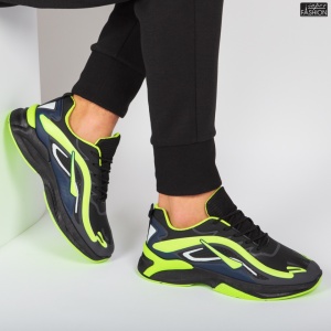 Pantofi Sport "WE Fashion B92-2 Black Green''