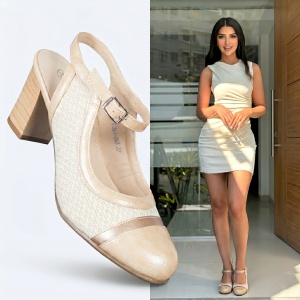 Pantofi ''YiYi YEHJ-263 Beige" - Img 5
