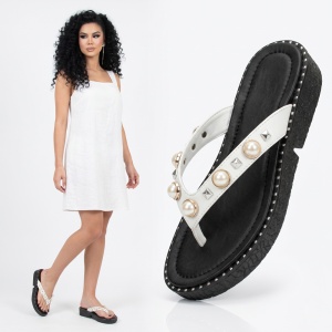 Papuci ''Aierda 8821 White''