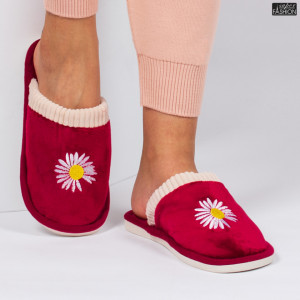 papuci de casa dama cu imprimeu floral