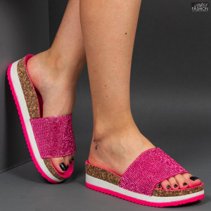 papuci dama fuchsia