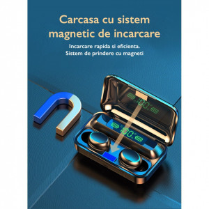 casti wireless cu microfon si carcasa la super pret