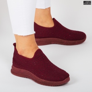 Espadrile ''ALD Fashion HQ1029-165 Burgundy" - Img 2