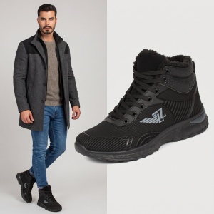 Ghete îmblănite ''Meek GK-51 Black Grey''