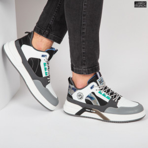 Ghete Sport ''ABC 8813 White Grey" - Img 1