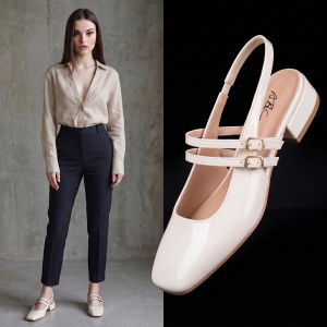Pantofi ''ABC Fashion 902-10 Off White"