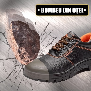 Pantofi Protecție "SuperFashion 6-32 Black Orange" - Img 5