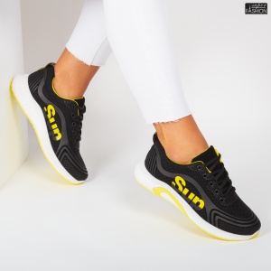 Pantofi Sport "888 Shoes 9588-3 Black Yellow" - Img 9