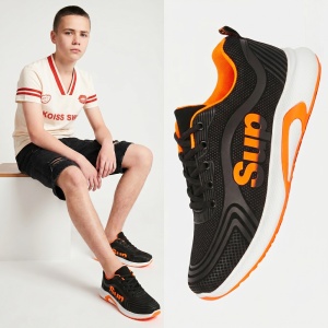 Pantofi Sport "888 Shoes 9588-6 Black Orange" - Img 4