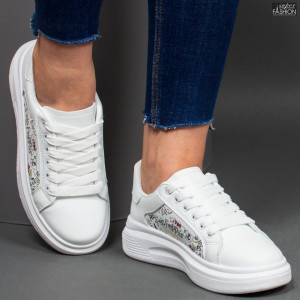 pantofi sport dama albi