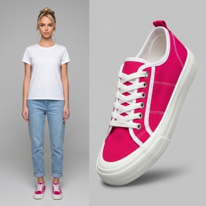 Pantofi Sport "Se7.en S0803 Rose Red''