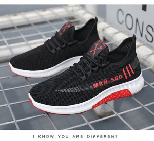 Pantofi Sport "SuperFashion HTMS-17 Black Red" - Img 3