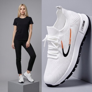 Pantofi Sport "SuperFashion HTWM-90 White Black"