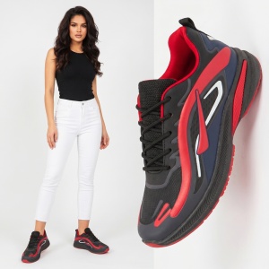 Pantofi Sport ''WE Fashion 392-2 Black Red''