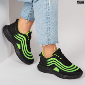 Pantofi Sport ''WE Fashion 8815D Black Green''