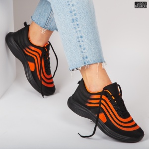 Pantofi Sport ''WE Fashion 8815D Black Orange'' - Img 5