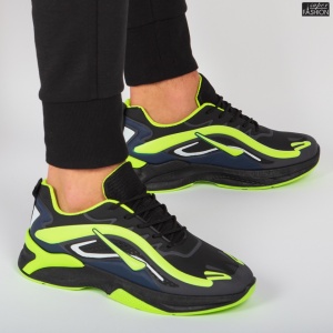 Pantofi Sport "WE Fashion B92-2 Black Green'' - Img 2