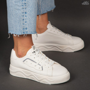 Pantofi Sport "Z Fashion 1281 All White" - Img 2
