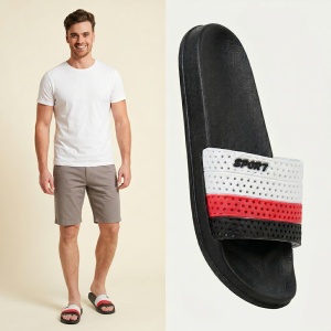 Papuci "Aierda 317 Black Red''