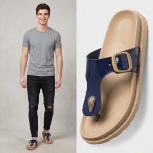 Papuci "Aierda B8049 Navy''