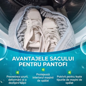 Sac pentru pentru spălat încălțămintea ''SuperFashion 6-9 Gray'' - Img 3
