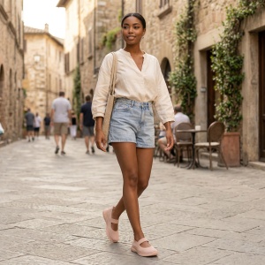 Espadrile ''ALD Fashion HQ-39-179 Khaki" - Img 2