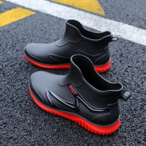 Ghete ploaie "SuperFashion 6-40 Black Red'' - Img 10