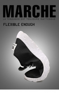 Pantofi sport "SuperFashion HTMS-47 Black White" - Img 9