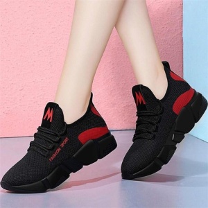 Pantofi sport "SuperFashion HTWM-19 Black Red" - Img 5