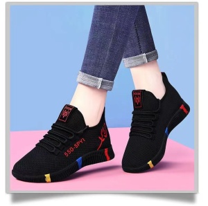 Pantofi sport "SuperFashion HTWM-3 Black Red"