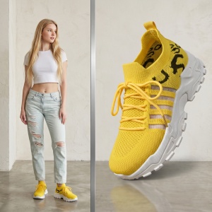 Pantofi sport "SuperFashion HTWM-37 Yellow"