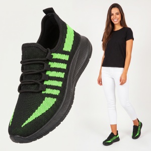 Pantofi Sport ''WE Fashion 3310D Black Green''