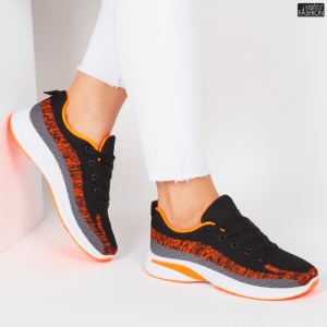 Pantofi Sport ''WE Fashion 351-2 Black Orange'' - Img 4
