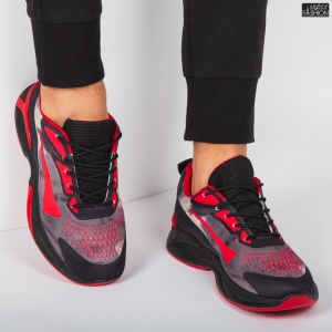 Pantofi Sport "WE Fashion B90-2 Black Red'' - Img 3