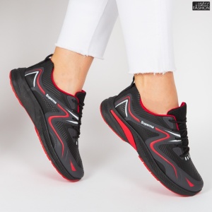 Pantofi Sport ''WE Fashion396-2 Black Red'' - Img 3