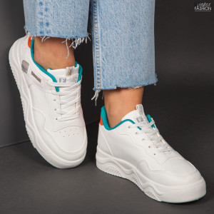 Pantofi Sport "Z Fashion 1280 White Green"