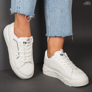 Pantofi Sport "Z Fashion 1281 All White" - Img 3