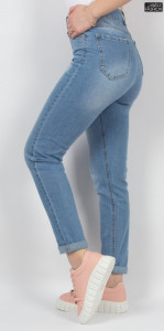 blugi dama tip boyfriend cu talie inalta
