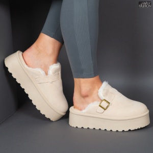 Cizme scurte Dama tip UG "Lavy Fashion SL-A15 Beige" - Img 2