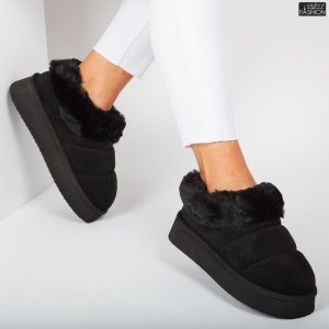 Cizme scurte Dama tip UG "YiYi Fashion BK-101 Black" - Img 4