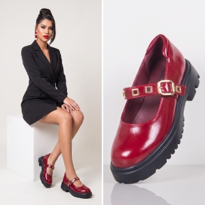 Pantofi "ABC Fashion 123-21 Wine"