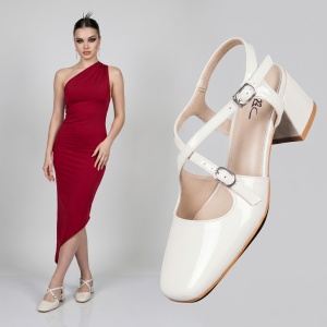 Pantofi ''ABC Fashion 140-4 Off White"