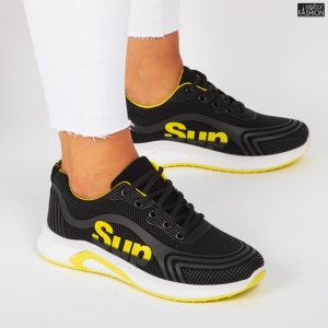 Pantofi Sport "888 Shoes 9588-3 Black Yellow" - Img 5